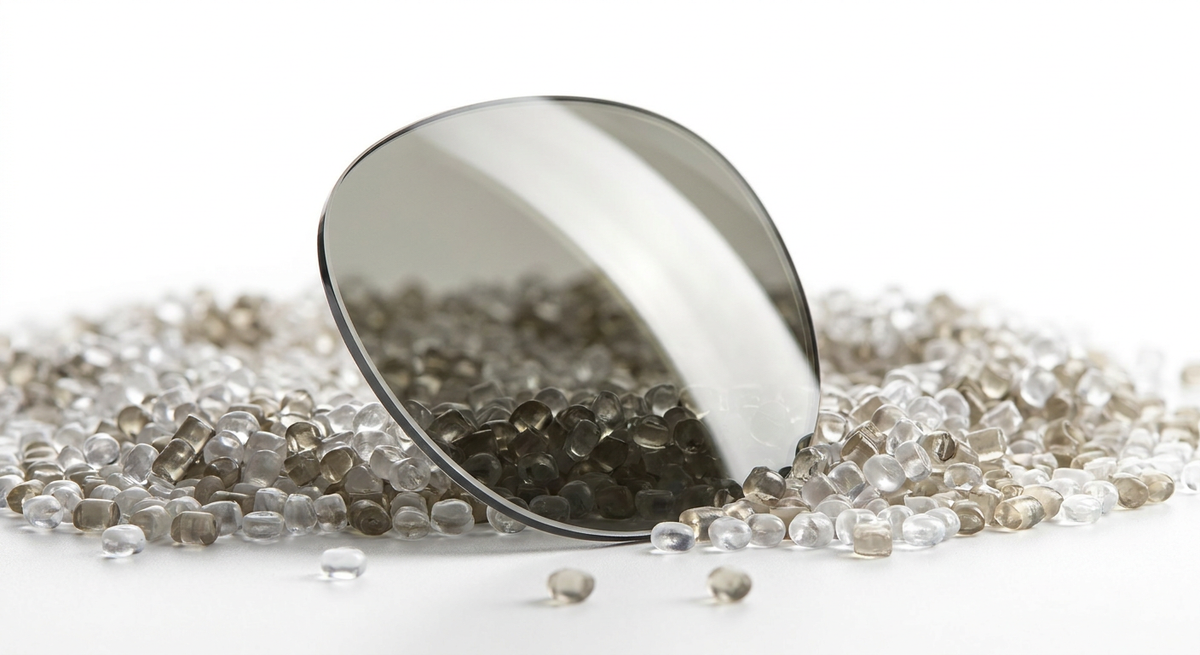 Recycled rPMMA lens