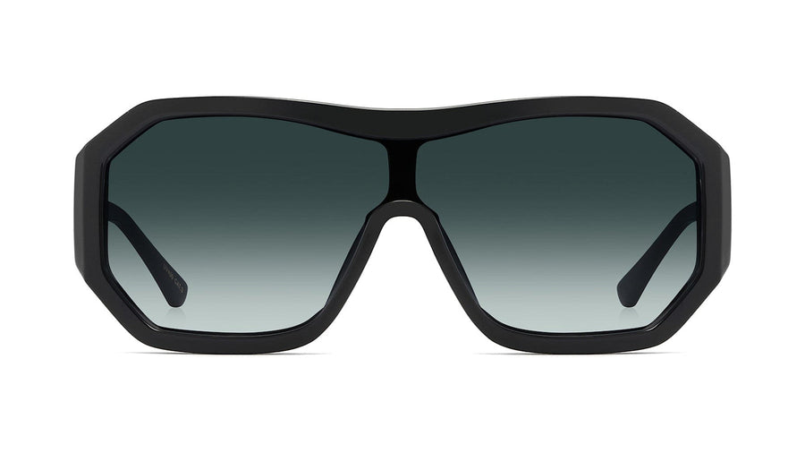 Bloch Black oversized sunglasses in recycled plastic by ECO SHADES