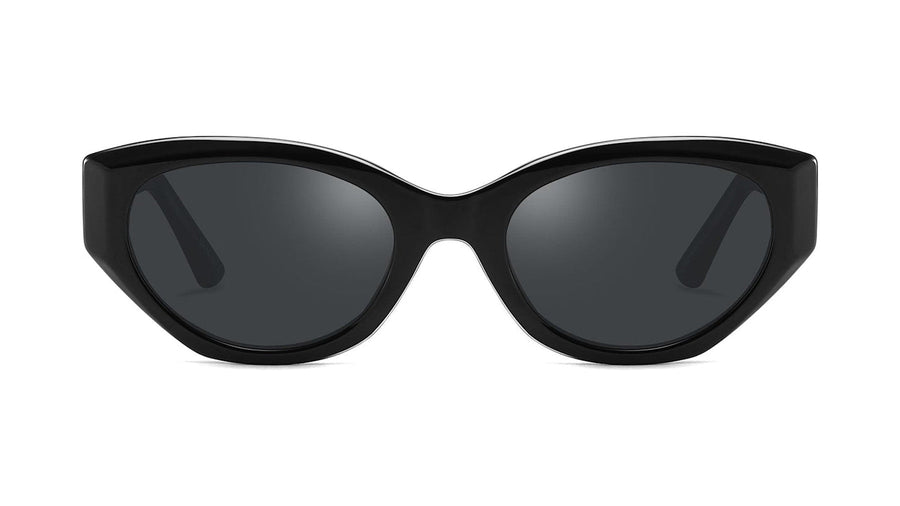 Palma Black cat-eye sunglasses in recycled plastic by ECO SHADES